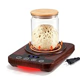 Eirolace Sauerteigstarterwärmer, Sauerteig Wärmer, Präzise Kontrolle von 21°C -38°C, 12H Timer, Automatisches EIN-/Ausschalten, Speicherfunktion, Sauerteig Starter Thermostatwärmer für Zuhause Backen