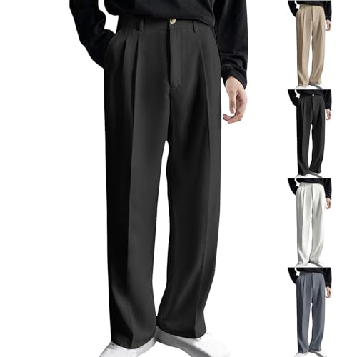 Cambkatl Men's Straight Leg Suit Pants Plus Size Casual Solid Versatile Business Work Pants with Pockets2