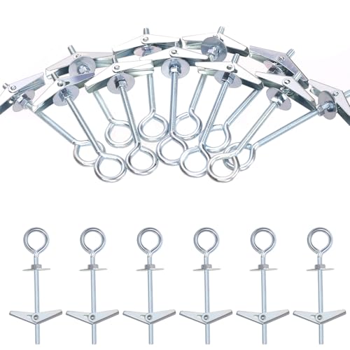Glarks 15pcs M5 o - ring Bolt kit d'ancrage à bascule pour cloison sèche, boulon à bascule, ancre papillon, boulon d'aile à bascule à ressort de plafond, ardoise, mur creux