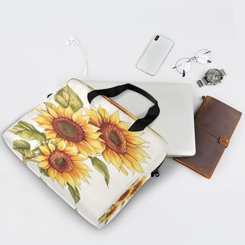 Bolso para laptop ALAZA con diseño girasol y correa ajustable miniatura 7