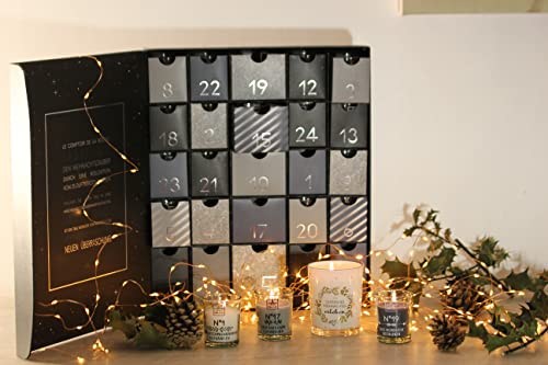 Adventskalender für Frauen mit 25 Duftkerzen im Glas