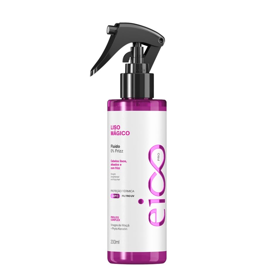 Spray Fluido Liso Mágico Anti Frizz Finalizador Protetor Térmico ...