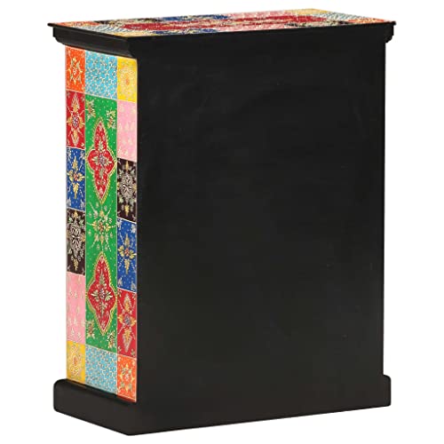 Vidaxl Cabinet, Storage Sideboard With 2 Doors, Wooden Cabinet For Home Living Room Bedroom Hallway, Bohemian Style, Solid Wood Mango #TOP5