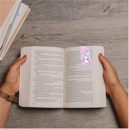 Image of Zesta Magnetic Bookmark | Aesthetic Book Mark for Reading | Cute Anime Bookmarks for Kids, Students | Book Accessories for Novels, Gifts for Readers (Unicorn New, Medium (9X2.5 Cms))