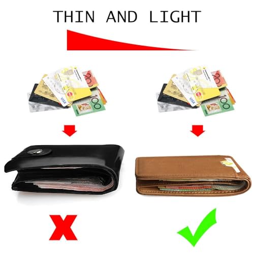Generic RFID blocking leather wallet ，slim money cash clip purse,for Men and Women (Black), AU-9423