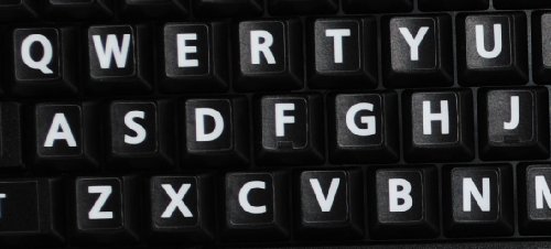Pegatinas de teclado letras grandes en inglés US miniatura 5