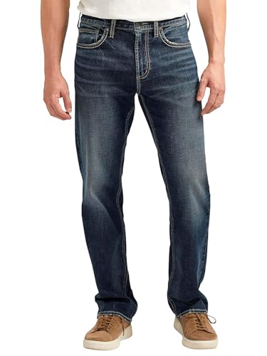 Silver Jeans Co. Mens Grayson Classic Fit Straight Leg Luxe Heritage Jeans