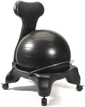 LuxFit Exercise Ball Chair, Black