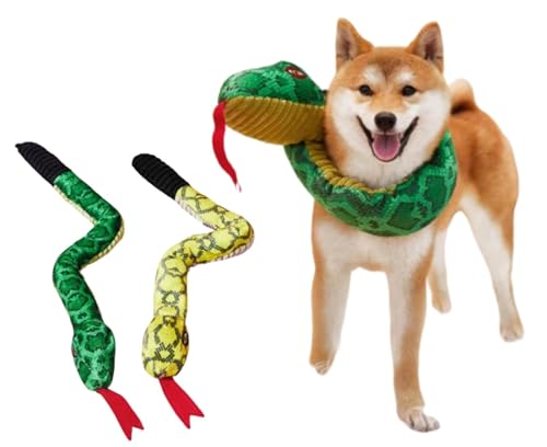 Qztuoryヘビ コスプレ 犬 おもちゃ 音が鳴る 蛇 形ぬいぐるみ 蛇 服 巳年 被り物 犬用 噛む おもちゃ コスプレ道具 音の出るおもちゃ 新年用品 2025年 干支 乙巳年 年賀状 可愛い 動物ぬいぐるみ スカーフ (一対の小さな蛇)