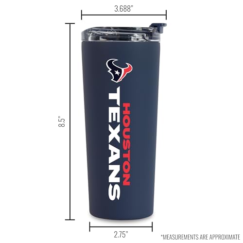 Image of Rico Industries NFL Football 24oz Stainless Steel Tumbler with Lid and Dual Functioning Lid