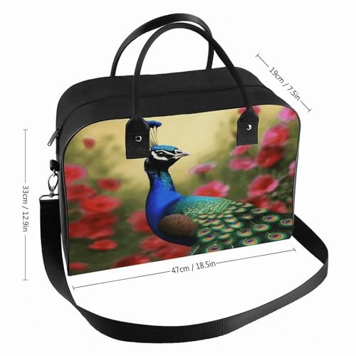 Maletín liviano para laptop Peacock Flowers unisex miniatura 2