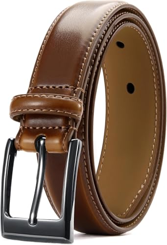 Image of Contacts Men's Genuine Leather Pin Buckle Belt | Leather Belt for Men Classic Designs for Work & Business Casual