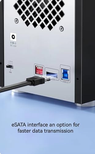 Image of Syba SY-ENC50104 4 Bay 3.5 inch SATA III HDD Non-RAID Enclosure - Supports USB 3.0 & eSATA Interface, Black