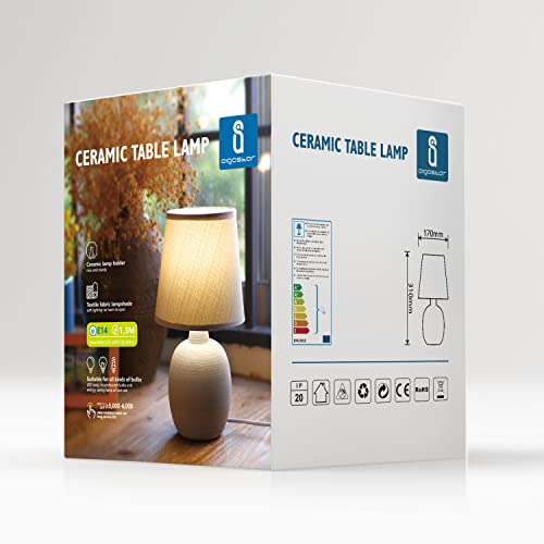 Lampada Da Tavolo In Ceramica Pauleen - Paralume In Tessuto, Luce Calda, Perfetta Per Soggiorno E Camera