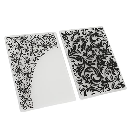La Mejor Lista de Repujadores disponible en línea. 42 Carpetas de Plástico en Relieve Placa de Relieve Troquel de Relieve Plantilla de Clip de Relieve Sobre Hojas Exquisitas Flor 2 Piezas 2 Piezas Moldes de Plástico en Relieve