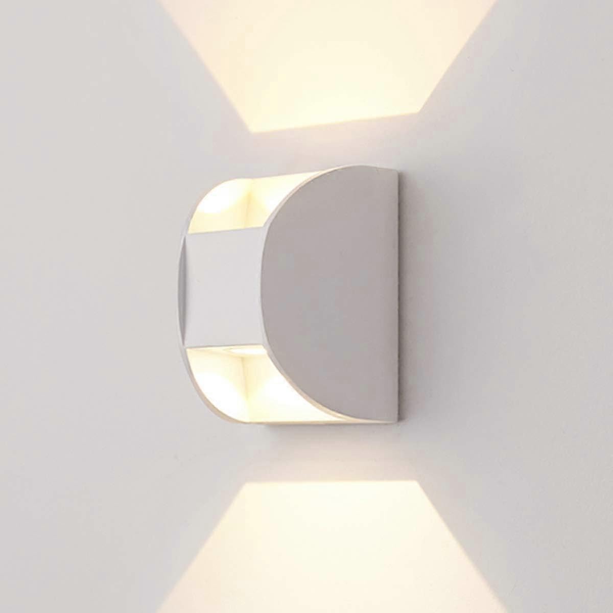 Joyhappst Image Color 6W Led Modern Wall Light Indoor/Outdoor, Ip65 Waterproof Led Wall Lamp Up Down Design Wall Sconces For Living Room Bedroom Hall Staircase Pathway Gard
