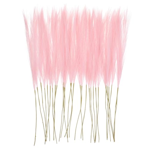 30Pcs Pink Pampas Grass,22 Artificial Pink Pampas Grass Decor,Fluffy Decor Artificial Small Flower Vase Fille for Home Wedding Party Decoration