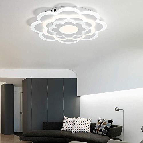 Grand plafonnier blanc pétale Creative Home au design architectural épuré - 7