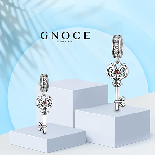 Image of GNOCE Witch Cauldron Pendant Charm,S925 Sterling Silver with Ruby Gemstones Dangle Charms Bead For Bracelets /Necklace Jewelry Gift For Women Girls Wife Daughter