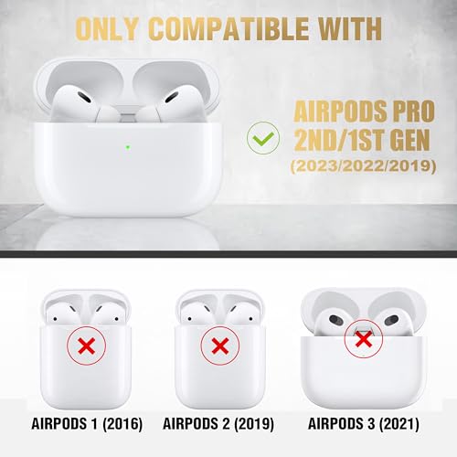 Valkit Compatible Airpods Pro 2nd/1st Generation Case Clear with Cleaner Kit & Lock, Soft TPU Airpod Pro 2/1 Case Shockproof iPods Pro 2 Protective Case for Airpods Pro Gen 2nd/1st(2023/2022/2019) by valkit - Image 2
