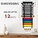 ESSENTURA 12 Belt Karate Belt Display Rack with Trophy Mount, Bamboo, Themed Stickers, Medal Hangers - Taekwondo Belt Display, Jiu Jitsu, BJJ, Martial Arts (Black, 12 Belts)