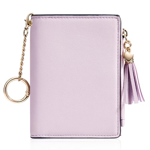 Image of Gostwo Small Wallets for Women, Stylish Womens Wallet with ID Window, Zippered Coin Pocket and Tassel. Cute RFID Wallet for Women, ideal for Teen Girls, Commuters, and Women for Daily Use