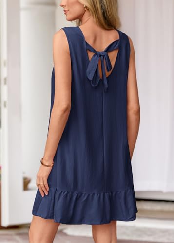 Image of KIRUNDO Women's Casual Summer Dresses with Ruffle Hem