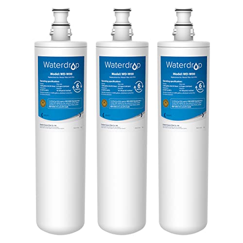 Waterdrop 3US-PF01 Under Sink Water Filter, NSF 42 Certified Replacement for Filtrete Advanced 3US-PF01, 3US-MAX-F01, 3US-PS01, 3US-MAX-S01, Manitowoc K-00337, K-00338, Pack of 3