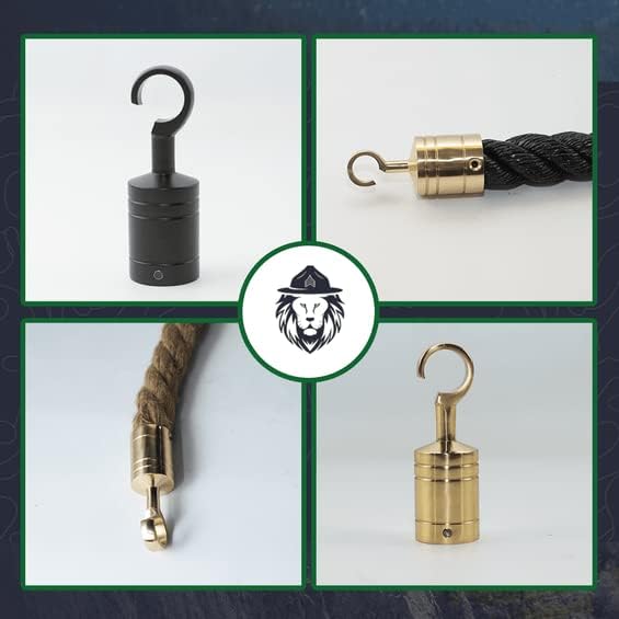 Miniatura 5 de SGT KNOTS Gancho de extremo de cuerda, fácil de instalar, resistente a la intemperie, propiedades antioxidantes, gancho de extremo de cuerda