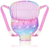 🦄Hochwertiger Stoff:Dank des sicheren und hochwertigen Stoffes sind diese Puppenrucksäcke langlebig, waschbar, bequem und weich, Asgezeichnetes Puppenzubehör zum Tragen von Babypuppen oder Stofftieren.