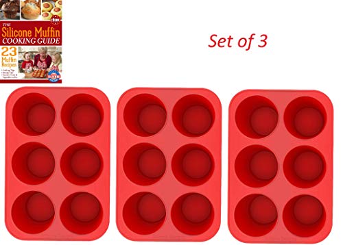 Silicone Texas Muffin Pans and Thanksgiving Cupcake Maker (3, 6 Cup)