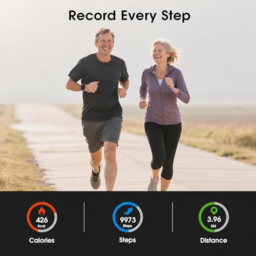Image of LIVIKEY Fitness Tracker Watch with Heart Rate Monitor, Activity Tracker with Pedometer, Sleep Monitor, Calories & Step Counter, IP68 Waterproof Smart Watches for Women Men Fitness Watch for Sports