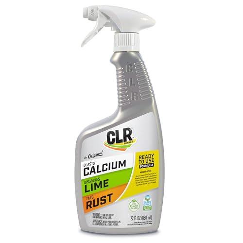 Comparison: Best Kitchen Sink Material For Hard Water 2 CLR Brands® Calcium, Lime & Rust Remover, Blasts Calcium, Dissolves Lime Deposits, Zaps Stubborn Rust Stains and Hard Water Deposits, 22 Ounce Spray Bottle (Pack of 1)