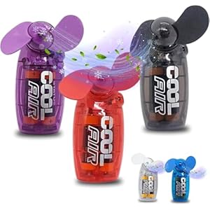 Mini Handheld Fans Pack of 3 – Quiet Battery Operated Pocket Fans for Festivals, Travel, Camping, Desk & Outdoors – Portable Personal Cooler – Batteries Included – Great Gift Idea