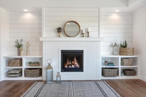 Luxdecor Real Wood Wall Planks - White Shiplap Boards 5" Peel and Stick - 10 Pieces, 12.5 Sq Ft Luxdecor Real Wood Wall Planks - White Shiplap Boards 5" Peel and Stick - 10 Pieces, 12.5 Sq Ft