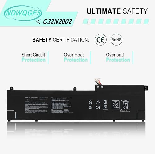 Image of C32N2002 Laptop Battery for Asus ZenBook Pro 15 UX535 UX535LI & ZenBook Flip 15 UX564EH UX564PH Seriesc 32n2022 Battery Replacement Compatible with 0B200-03770000, 3ICP7 /54 /64-2