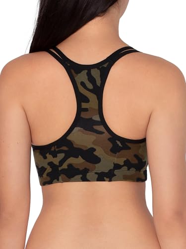 Image of Fruit of the Loom Women's Spaghetti Strap Cotton Sports Bra - All-Day Comfort & Easy Movement