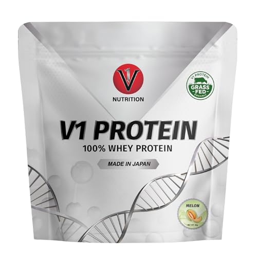 V1 �O���X�t�F�b�h�z�G�C�v���e�C�� 3kg ���^���p�N 100�H�� Made in Japan / V1 GRASS FED WHEY PROTEIN (MELON)