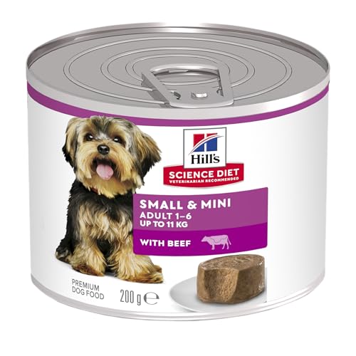 Hill's Science Diet Adult Small & Mini with Beef Canned Wet Dog Food 12x200g