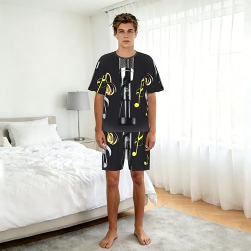 Pyjama imprimé notes de musique : ensemble nuit détente de style