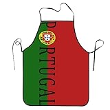 Melbrakin Delantales de fútbol de Portugal Rusia para hombres, mujeres para cocina, hornear, barbacoa, chef