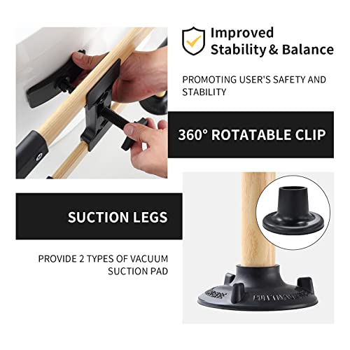 Toilet Safety Rail For Elderly, Adjustable Detachable Frame, Toilet Safety Frame For Elderly & Handicapped - Elderly Assistance Products, 4 Replacement Suction Pads, Enhances Stability & Comfort #TOP4