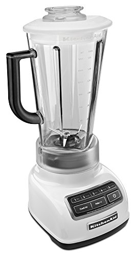 KitchenAid KSB1575WH 5-Speed Diamond Blender with 60-Ounce BPA-Free Pitcher - White