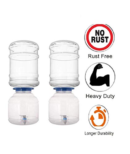 Image of Plastic Water Cane /Bottle With Water Dispenser, Water Bottle /Can:20L, Water Dispenser:8.5L, Set Of 2, Transparent, 28.5 liter