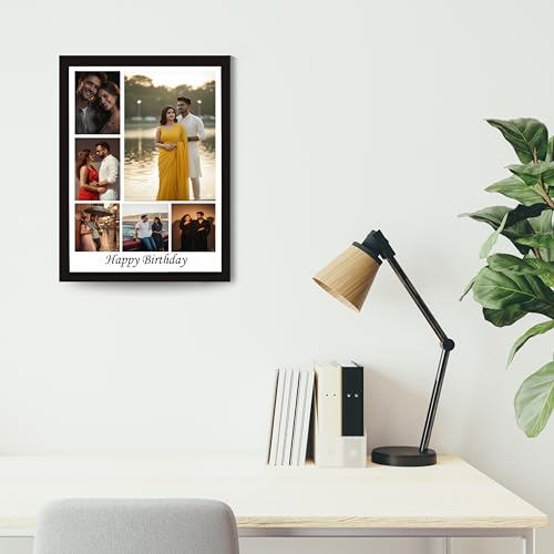 Image of Personalized Photo Frame 8x12 Inch | Custom Collage Photo Frame Gift for Birthday, Anniversary, Couple, Friends | Acrylic Sheet with MDF Back | Wall Decor Memory Frame (D-2)
