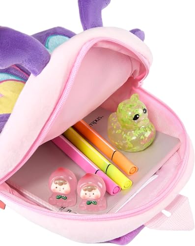 Image of Frantic Kids Velvet School Bag Plush Backpack Baby Girl Preschool Bags Ideal for Baby Boy & Girl Picnic Bags (2-5 Years)