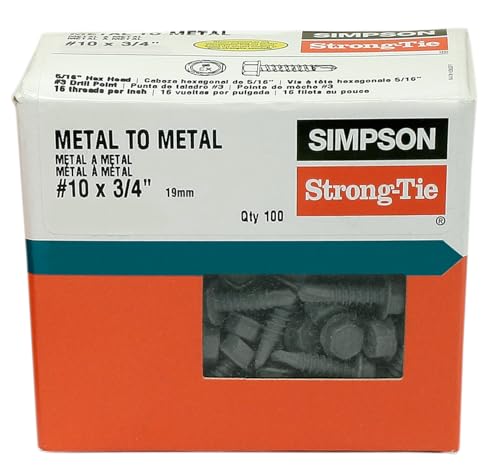 Tornillo estructural exterior Simpson Strong-Tie #10 x 3/4 in hex miniatura 2