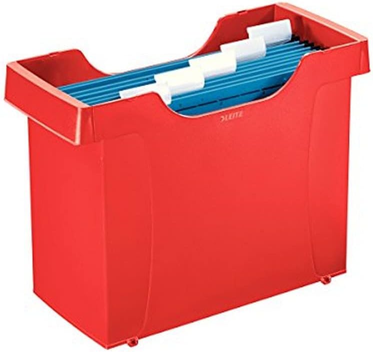 Esselte Leitz Hängemappenbox Mini Index Box for A4 Suspension Files Polystyrene Red