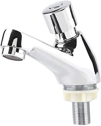 Robinet Temporisé Chromé pour Lave-Main, Lavabo, Cuisine, Salle de Bain et WC - Fermeture Automatique et Économie D'eau