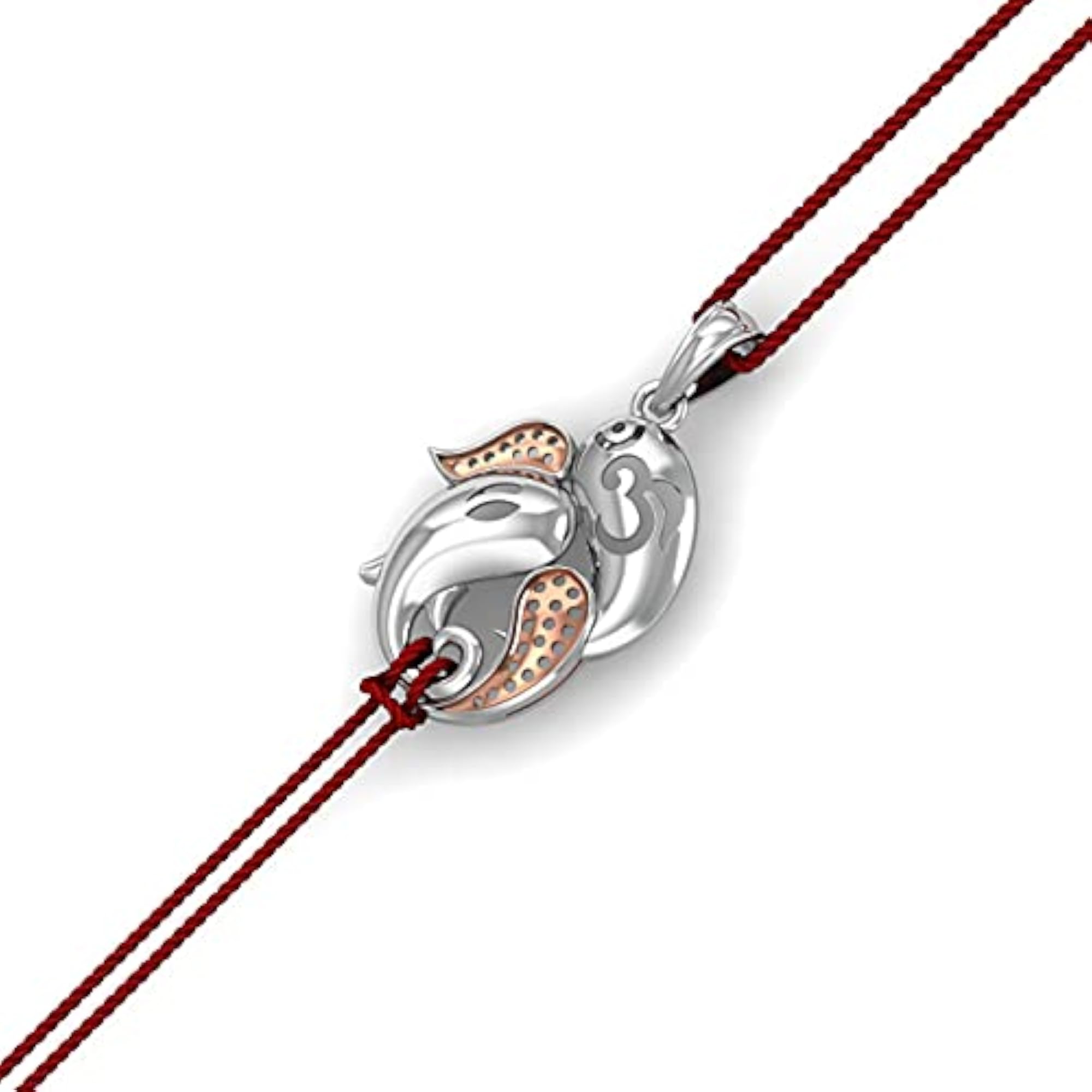 Ganesha 925 Sterling Silver Rakhi Bracelet for Men